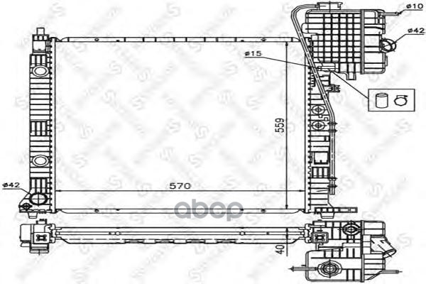 

Радиатор системы охлаждения Stellox 1025872SX