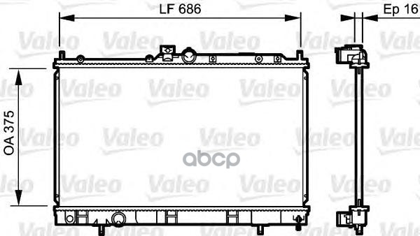 

Радиатор системы охлаждения Valeo 735198