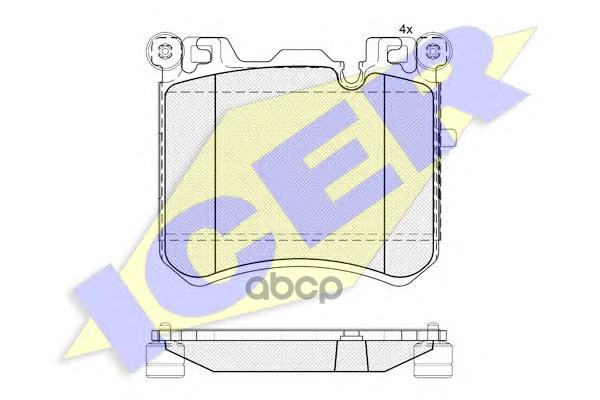 

Комплект тормозных колодок ICER 181984