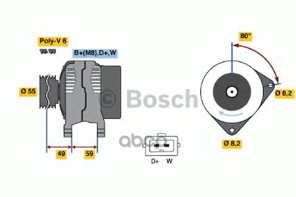 

Генератор BOSCH 0986038380