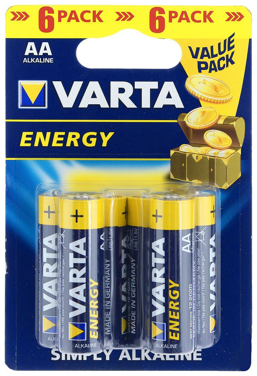 

Батарейка щелочные Varta Energy AA LR6 6 шт