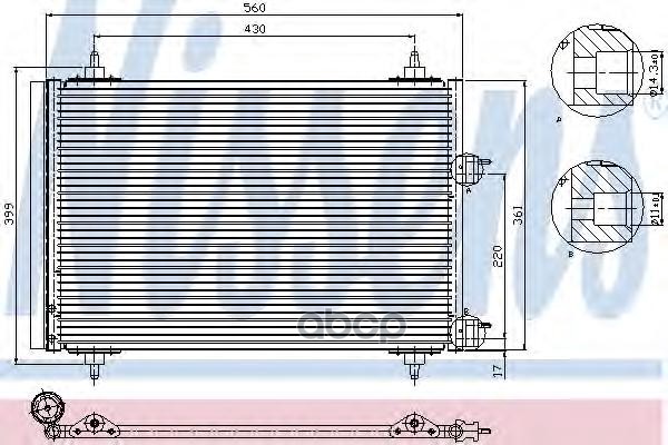 

Радиатор кондиционера Nissens 94570