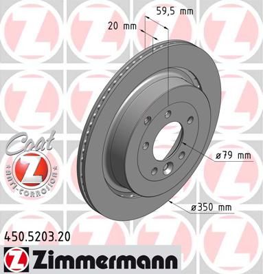 фото Тормозной диск zimmermann 450.5203.20