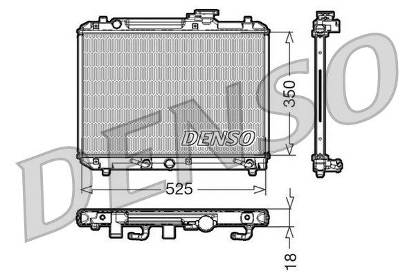 фото Радиатор охлаждения двигателя denso drm47002