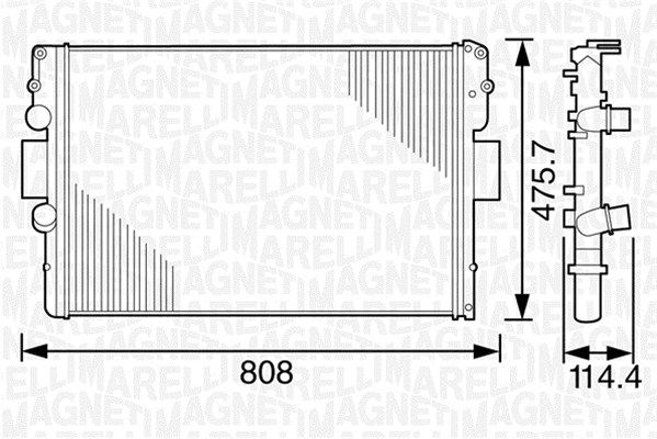 

Радиатор охлаждения двигателя MAGNETI MARELLI 350213120900