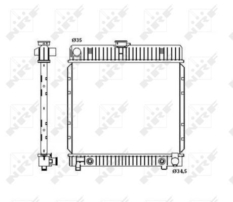 

Радиатор охлаждения двигателя NRF 514250