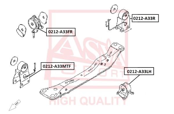 фото Опора двигателя asva 0212-a33r