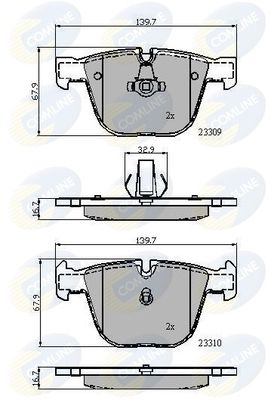 

Тормозные колодки COMLINE дисковые CBP01794