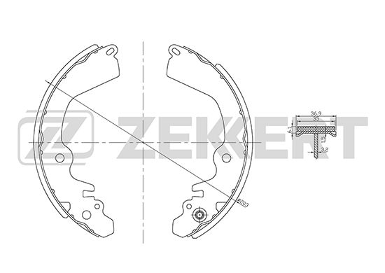 

Комплект тормозных колодок ZEKKERT BK-4466