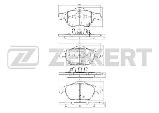 

Тормозные колодки ZEKKERT дисковые BS-2075