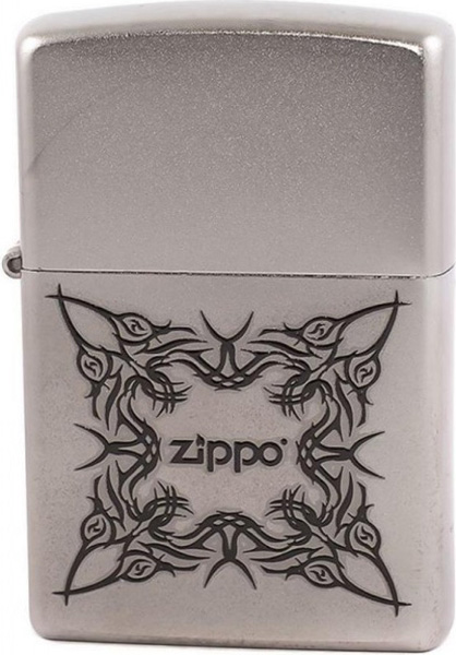 

Бензиновая зажигалка Zippo №205 Tattoo Design Satin Chrome, Серебристый, №205 Tattoo Design