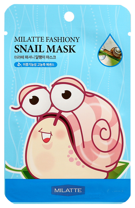 Маска для лица Milatte Fashiony Mask Sheet Snail 21 г