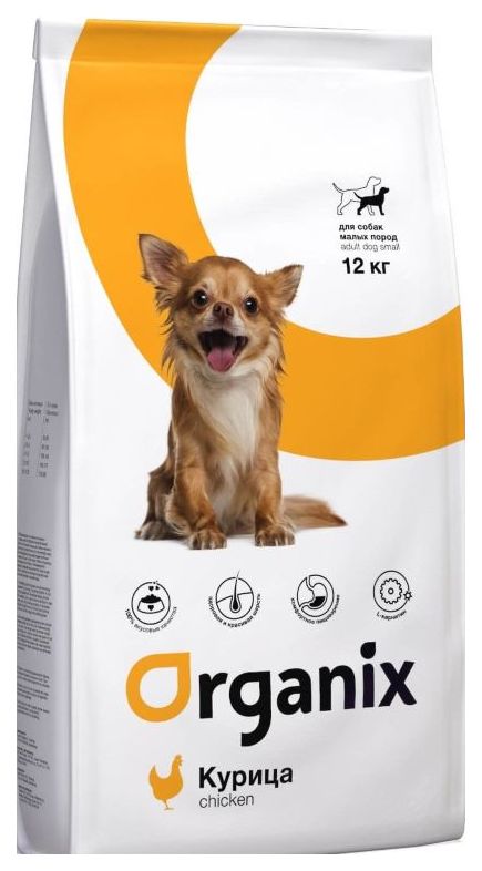 фото Сухой корм для собак organix adult dog small, курица, 12кг