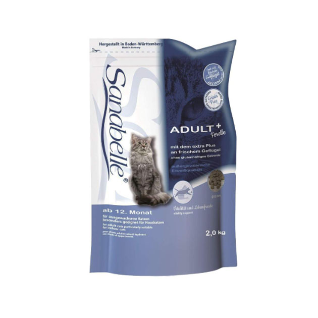фото Сухой корм для кошек sanabelle adult, рыба, 2кг
