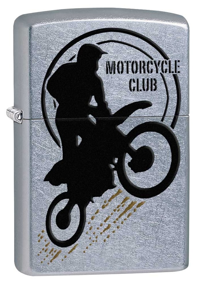 

Бензиновая зажигалка Zippo Motorcycle Club Street Chrome, Серебристый, Motorcycle Club