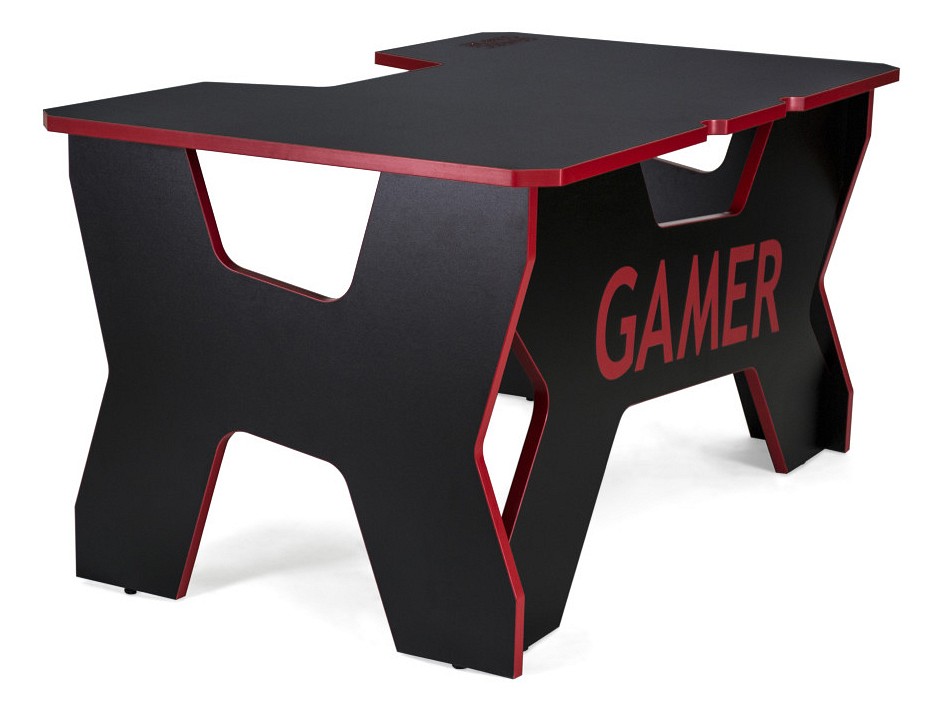 Компьютерный стол Generic Comfort, черный/красный