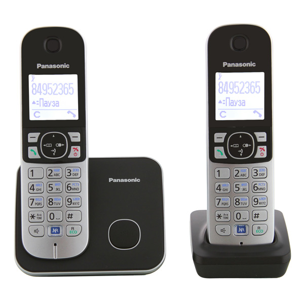 

DECT телефон Panasonic KX-TG6812RUB серебристый, черный, KX-TG6812RUB