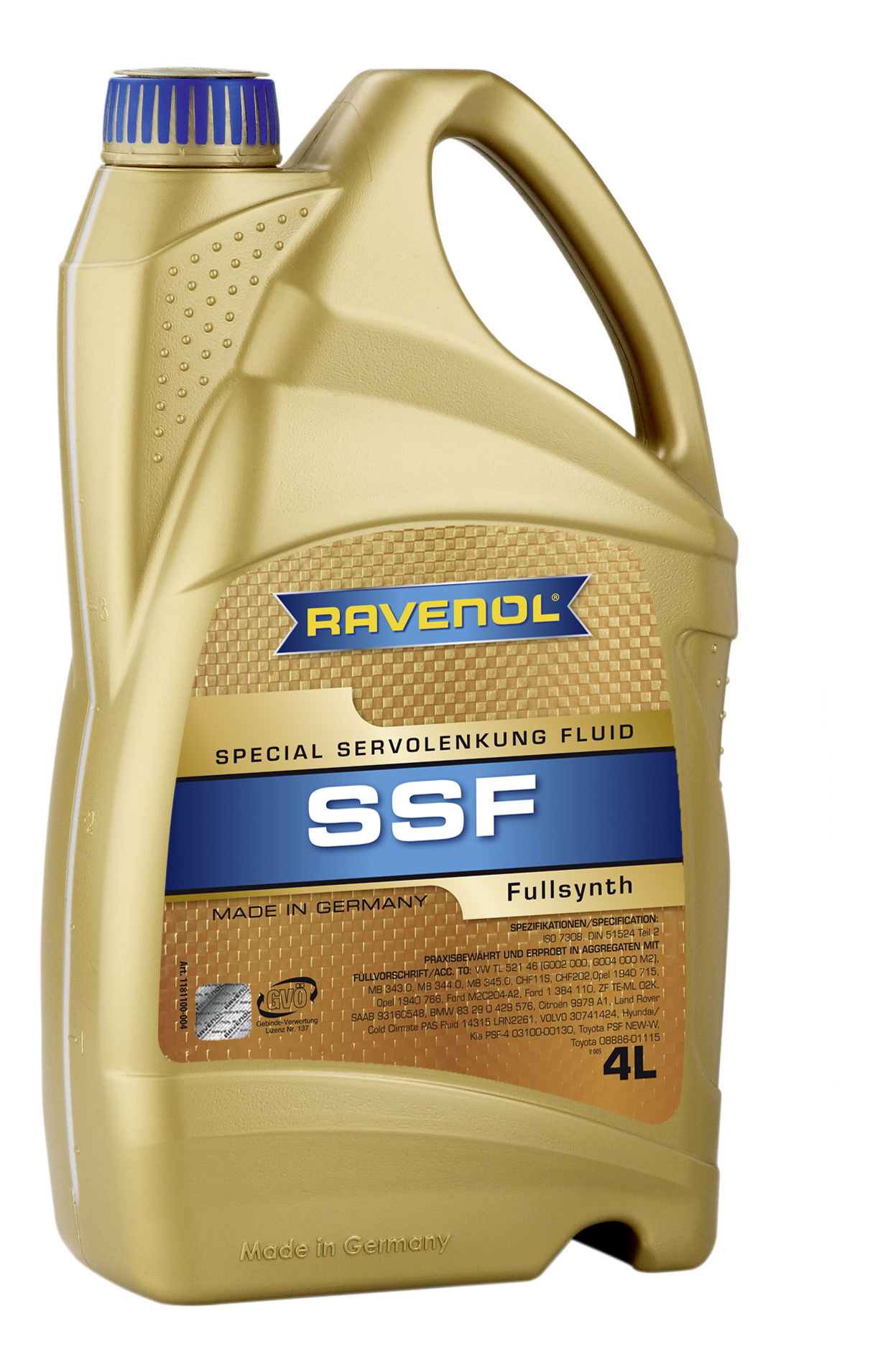 Гидравлическое масло RAVENOL SSF Special Servolenkung Fluid 4л 1181100-004-01-999