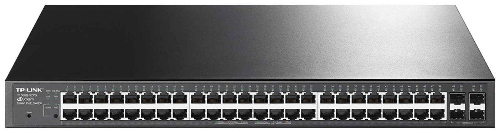

Коммутатор TP-LINK T1600G-52PS Black, T1600G-52PS