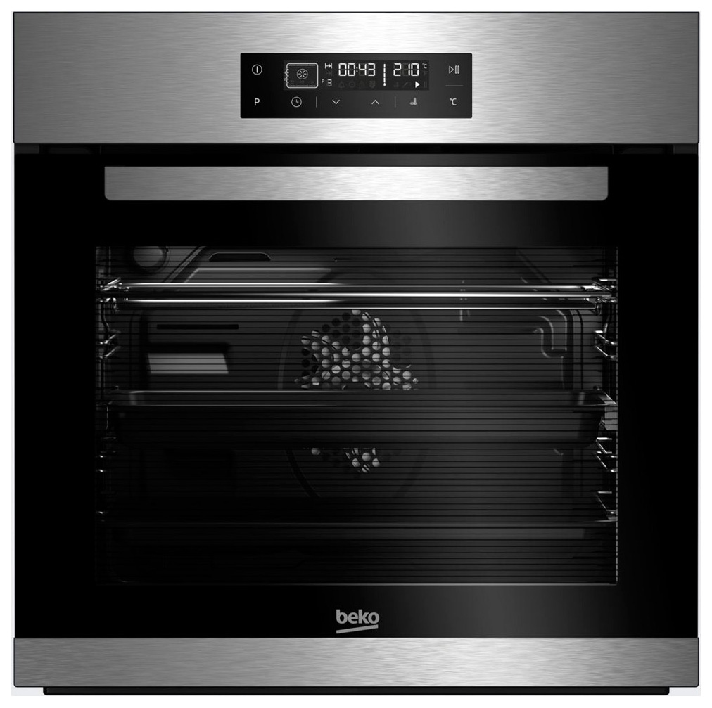 фото Встраиваемый электрический духовой шкаф beko bie25400xm black