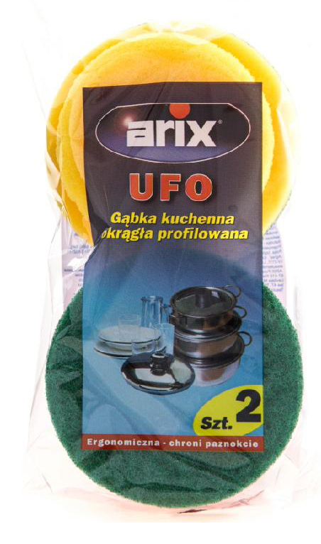 фото Губка для посуды arix ufo 2 шт