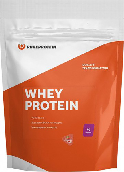 фото Протеин pureprotein whey protein, 2100 г, клубника со сливками