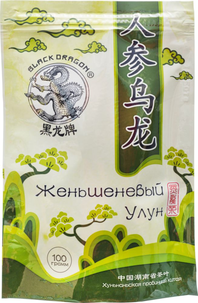 Чай зеленый Black Dragon женьшеневый улун 100 г