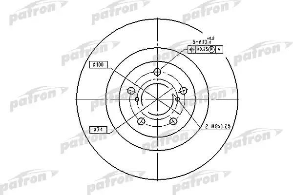 фото Тормозной диск patron pbd7004