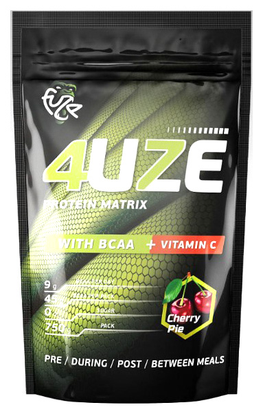 Протеин 4uze Protein + BCAA, 750 г, вишневый пирог