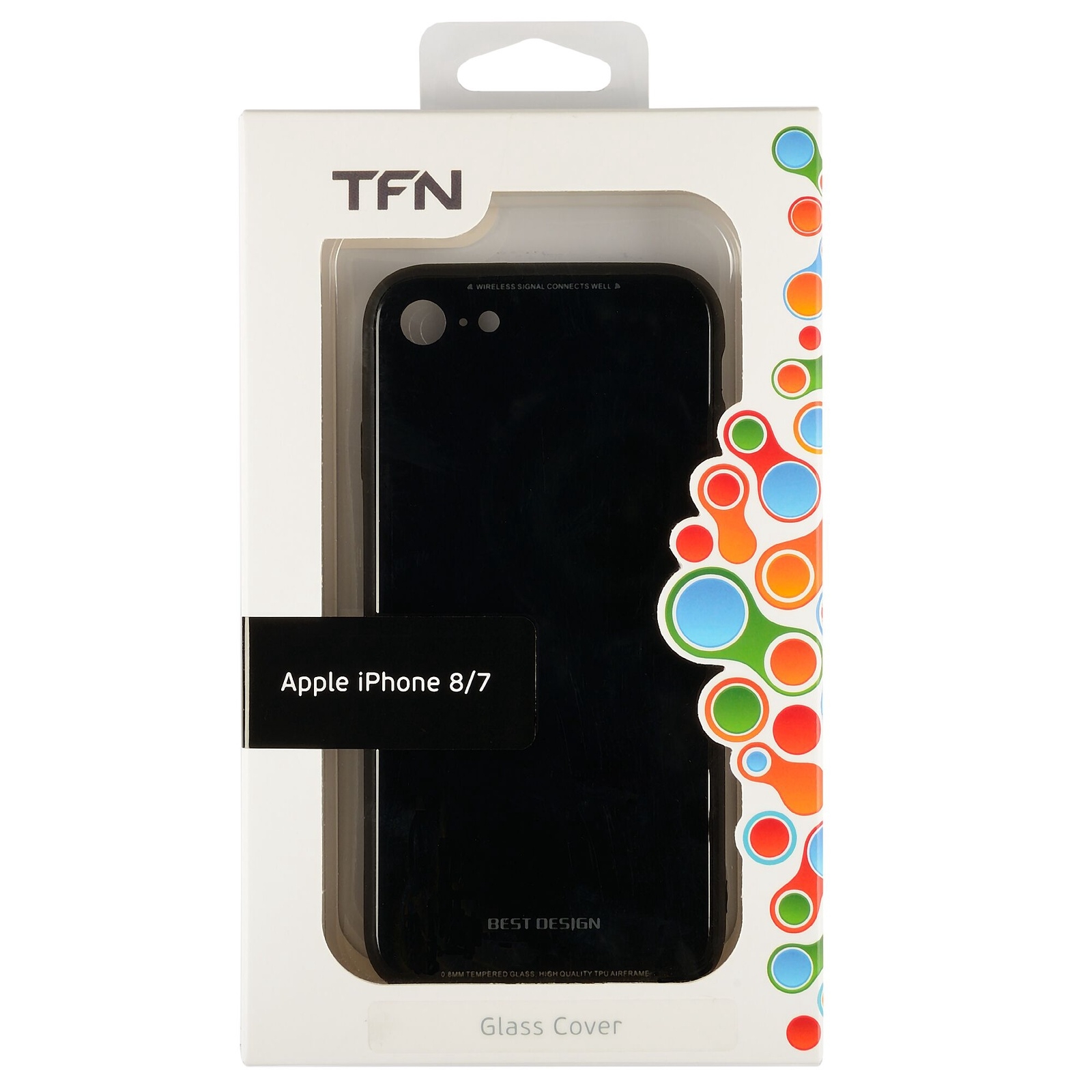 фото Чехол tfn для iphone 8/7 glass black