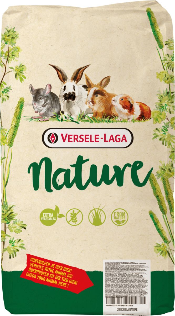 

Корм для шиншилл Versele-Laga Nature Chinchilla, 9 кг, 461415