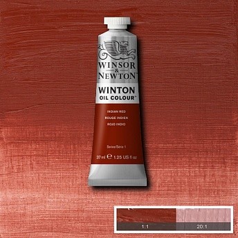 фото Масляная краска winsor&newton winton красный индийский 37 мл