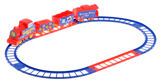 фото Железная дорога новогодний поезд, работает от батареек, №sl-02409 woow toys