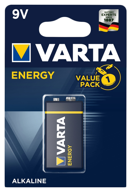 Батарейка 9V Крона щелочная Varta Energy 6LR-61 (4122) в блистере 1шт. осциллограф акип 4122 2