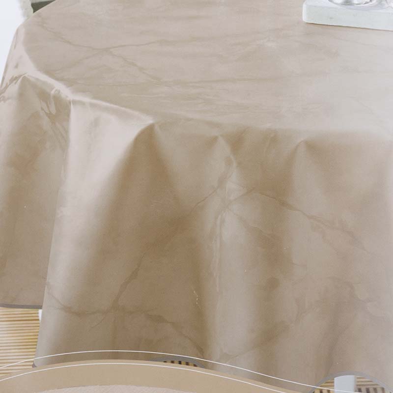 фото Скатерть овальная milano, 140x190 см., цвет бежевый peyer