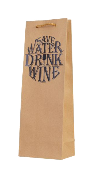 

Пакет бумажный "Drink wine", 12,7х36х8,3 см, Коричневый