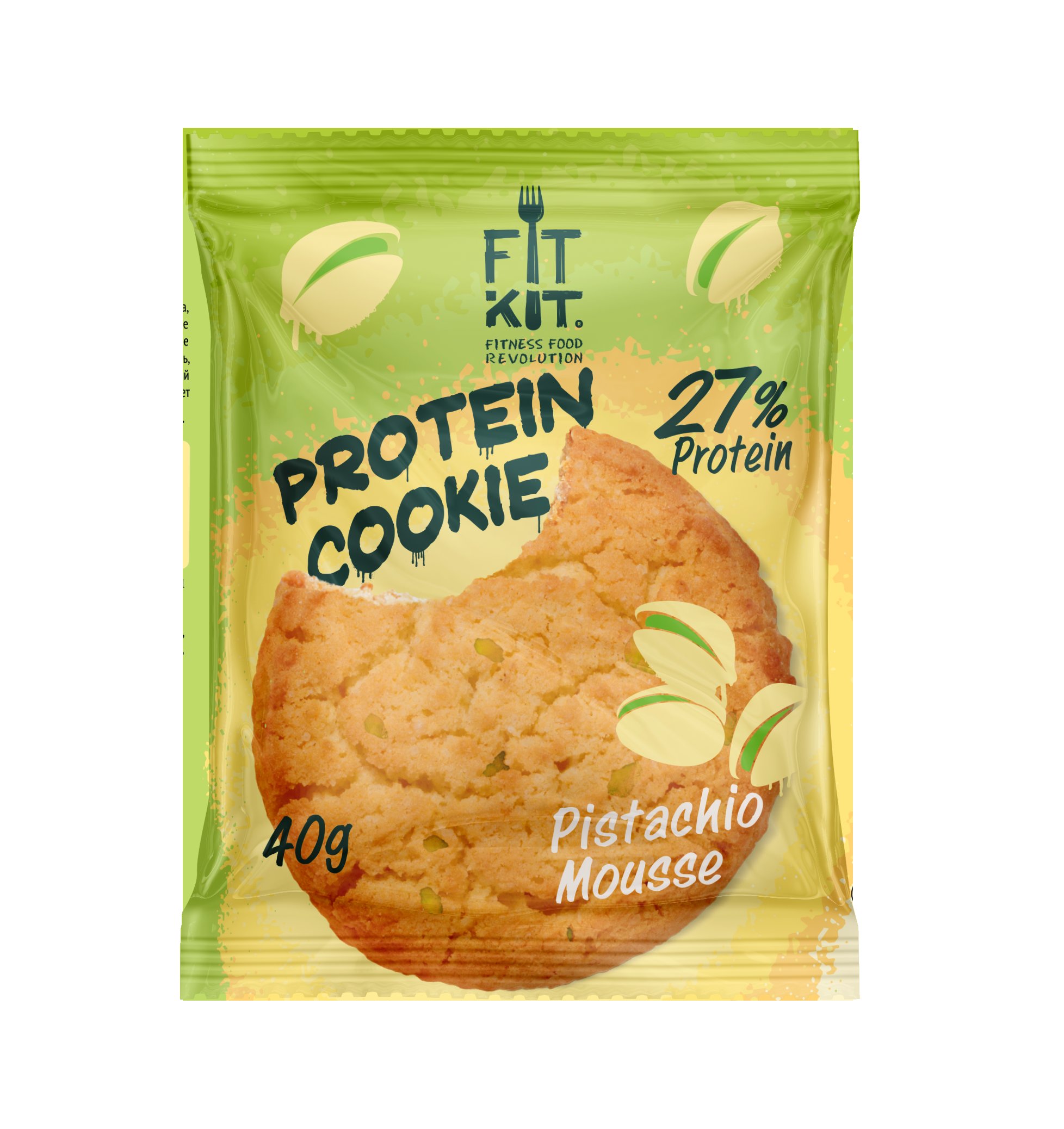 фото Fit kit protein cookie 40 г фисташковый мусс