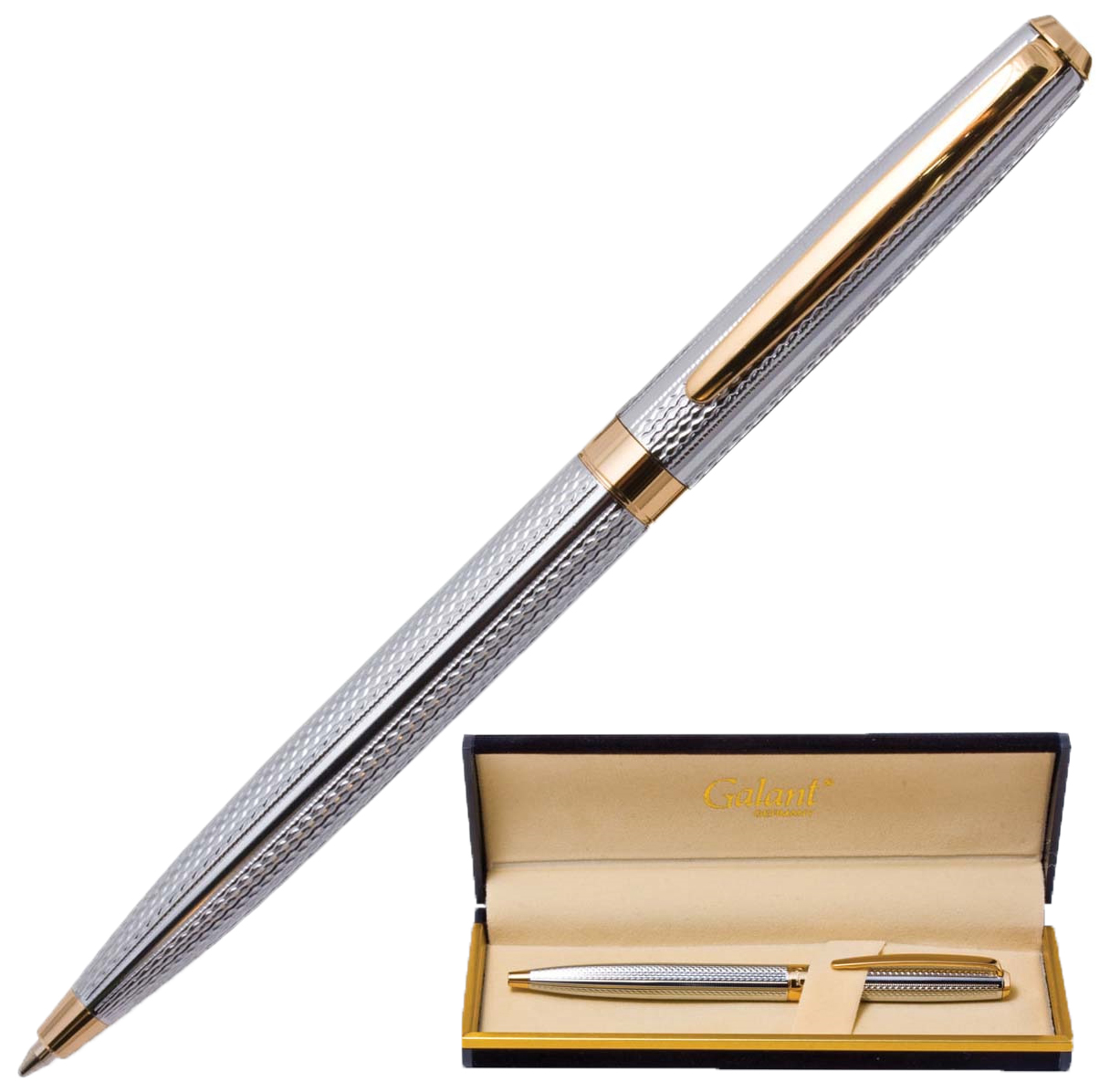 Подарочная шариковая ручка с гравировкой Galant Marburg 141015 Серебристый