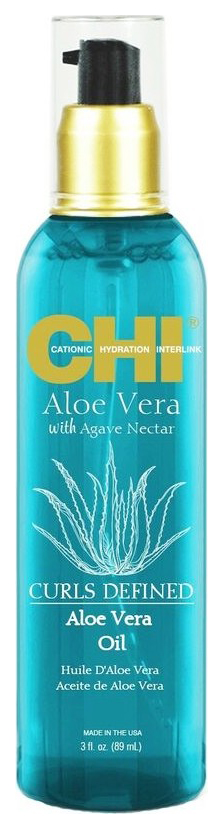 Масло для волос CHI Aloe Vera With Agave Nectar для блеска, 89 мл depilflax 100 масло для удаления остатков воска алоэ вера aloe vera post epil aromatic oil 125 мл