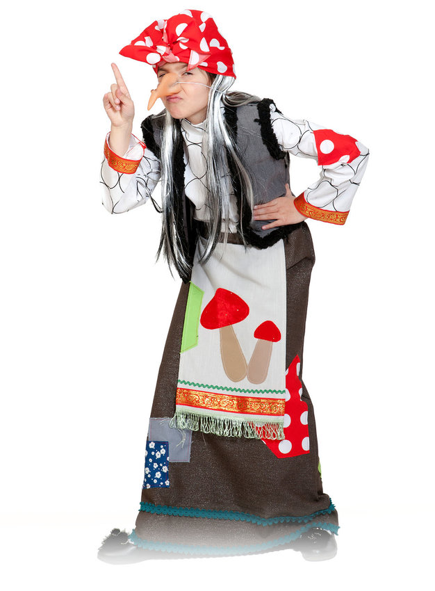 фото Карнавальный костюм карнавалофф баба-яга, цв. разноцветный р.140