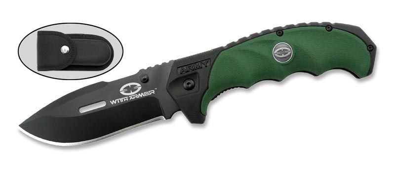 Тактический нож WithArmour WA-020GN, black/green