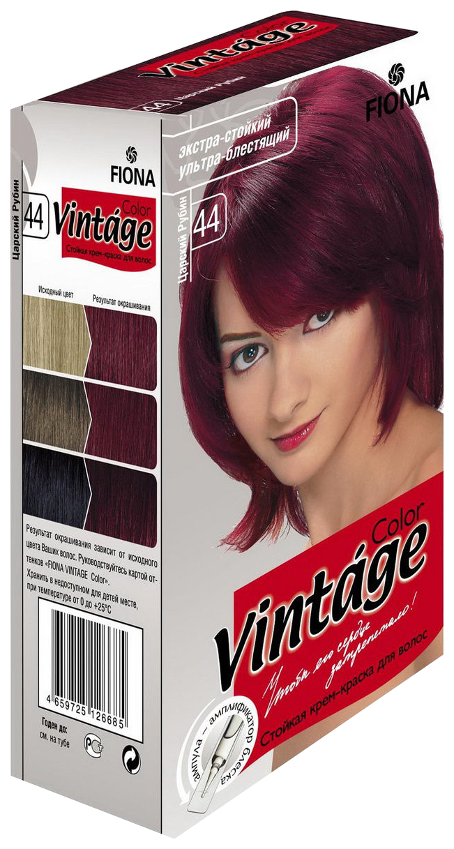 Краска для волос FIONA Vintage Color 44 Царский рубин 50 г 360₽