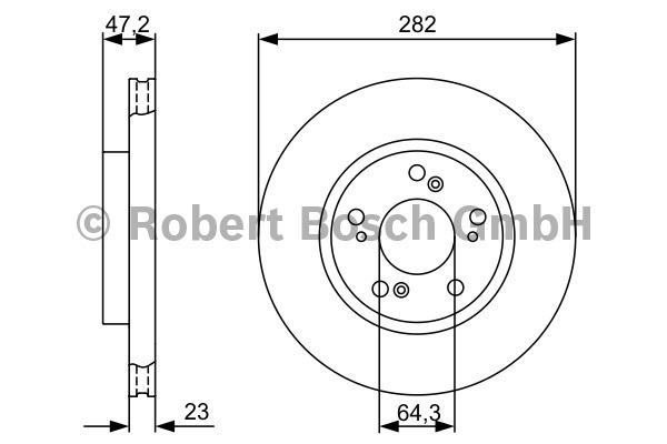 

Тормозной диск BOSCH 0986479365