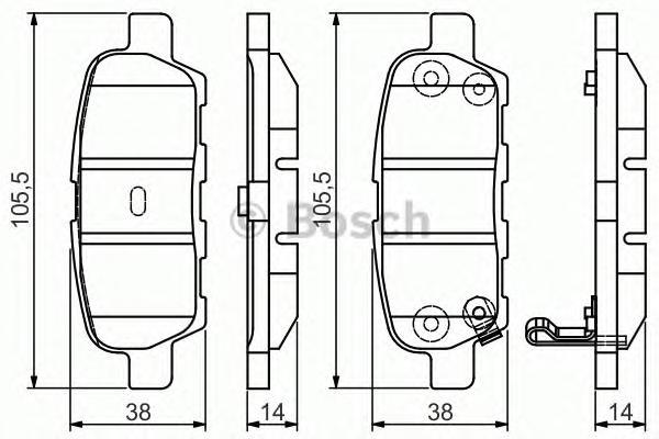 

Комплект тормозных колодок BOSCH 0986495089