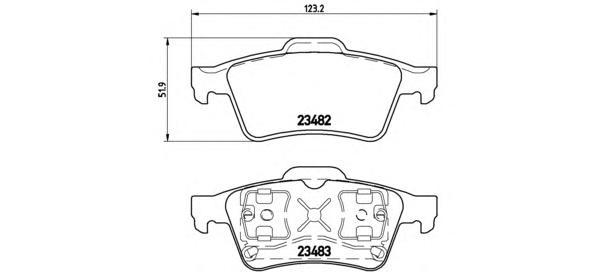 

Комплект тормозных колодок Brembo P59044
