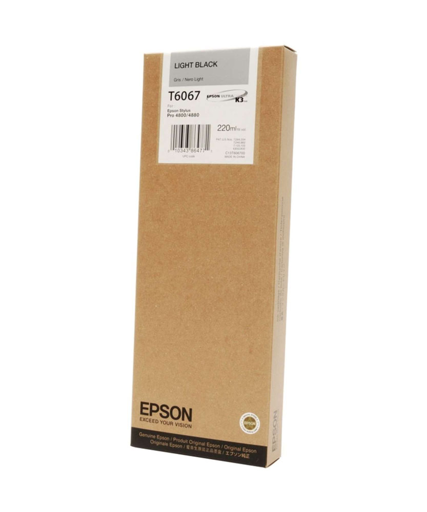 

Картридж для струйного принтера Epson T6067 (C13T606700) светло-черный, оригинал, C13T606700