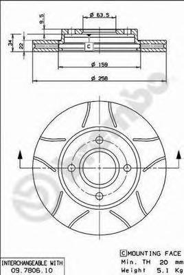 фото Тормозной диск brembo 09780675