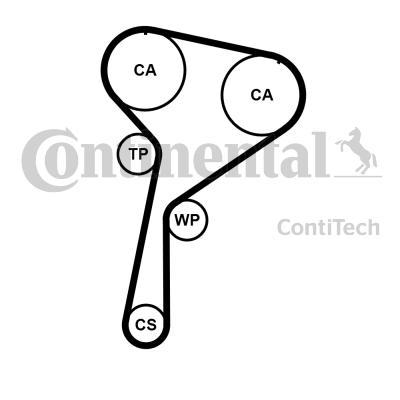 фото Комплект ремня грм contitech ct1184wp1