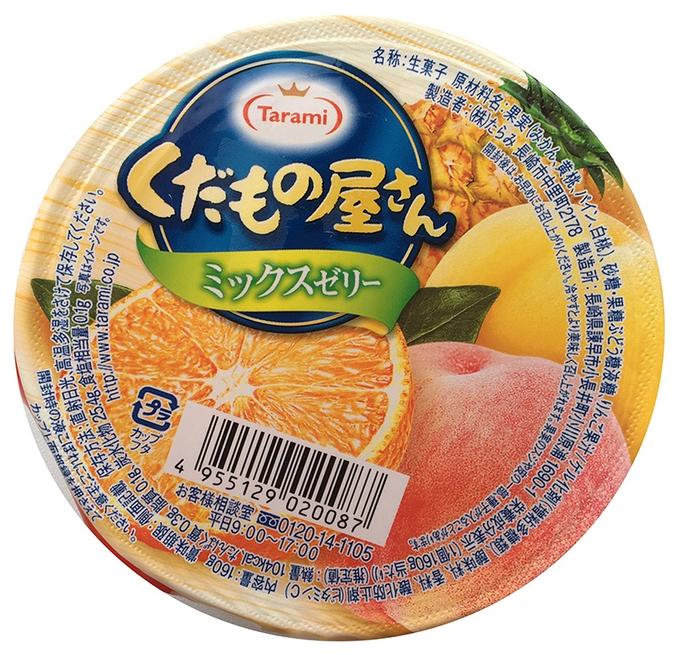 Желе фруктовое Tarami с кусочками фруктов микс персик-ананас-мандарин 160 г