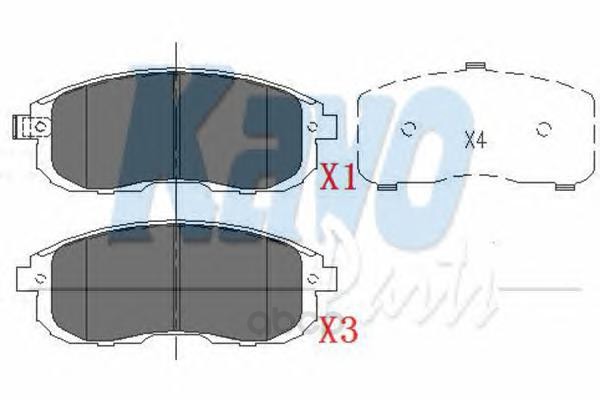 

Тормозные колодки KaVo Parts KBP6557